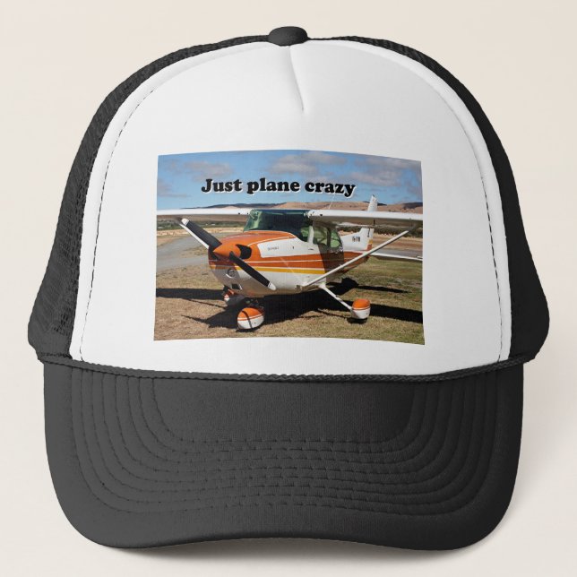 Just plane crazy: Cessna Skyhawk aircraft Trucker Hat (Front)