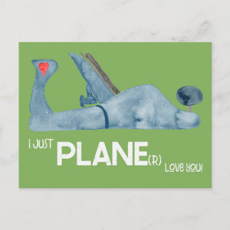 Just Plane(r) Love You Tool Valentines Postcard
