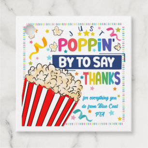 just popping by to say thanks popcorn volunteer favour tags