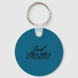 Just Pray Christian Faith Jesus Insrational Motiva Key Ring