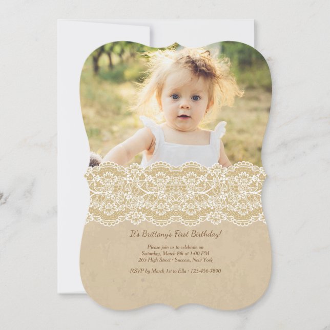 Just Prescious Photo Invitation (Front)