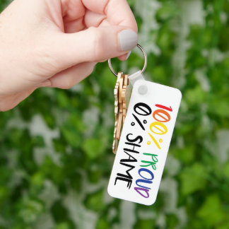 Just Pride Not Shame | Rainbow Gay Pride Key Ring