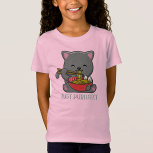 Just Purrfect - Cat Eating Ramen T-Shirt
