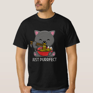 Just Purrfect - Cat Eating Ramen T-Shirt