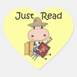 Just Read Heart Sticker