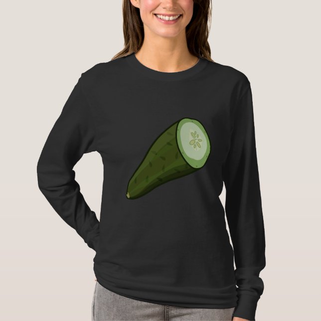 Just Really Like Cucumbers Cucumber Pickle Vegetab T-Shirt (Front)