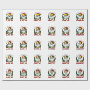Just Really Like Santa Ok Christmas Claus Holly Wr Wrapping Paper
