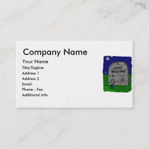 Just Resting Headstone Business Card