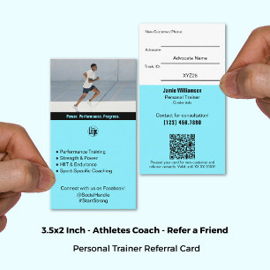 Just Results Turn Loyal Athletes Into Advocates Referral Card