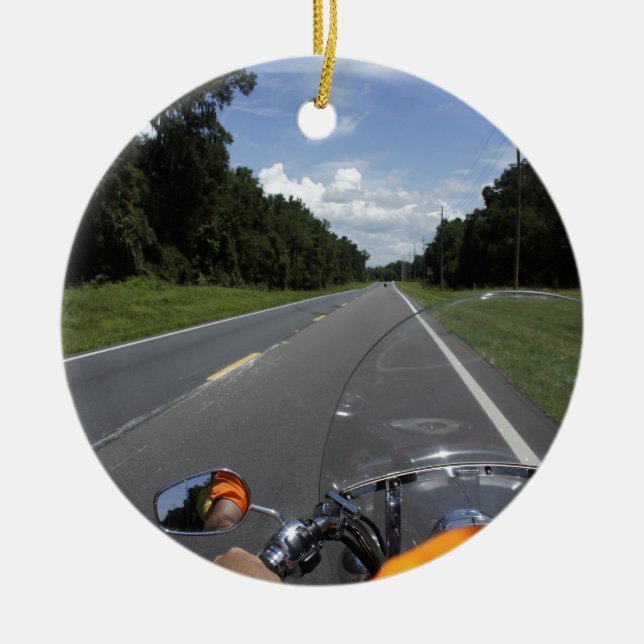 Just Ride Ceramic Tree Decoration (Front)