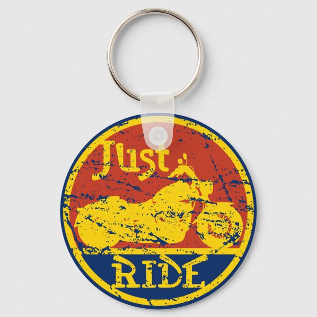 Just Ride Key Ring (Front)