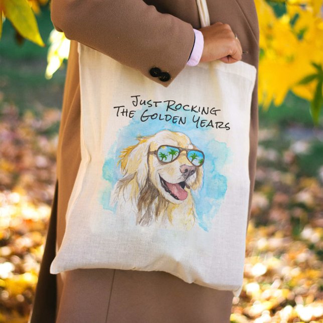 Just Rocking The Golden Years Funny Pun Retirement Tote Bag (Creator Uploaded)