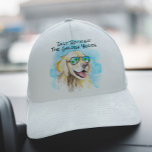 Just Rocking The Golden Years Funny Pun Retirement Trucker Hat<br><div class="desc">Funny retirement gift with a cool golden retriever on a tropical beach. Original design created from one of our hand painted watercolors.</div>