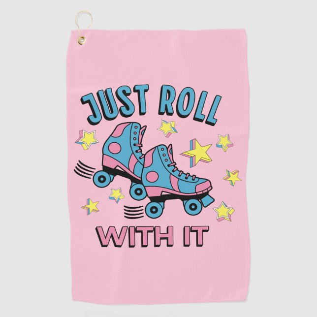 Just roll with it golf towel (Front)