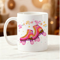 Just Roll With It Roller Skating Teen Retro Pink
