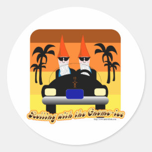 Just Rolling with the Gnom-ies Classic Round Sticker