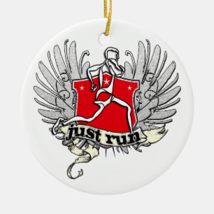 Just Run Man Ceramic Tree Decoration