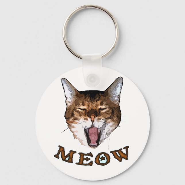 Just Say "Meow" Key Ring (Front)