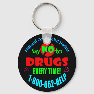Just Say NO to Drugs Every Time Key Ring
