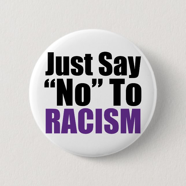 Just Say No To Racism 6 Cm Round Badge (Front)