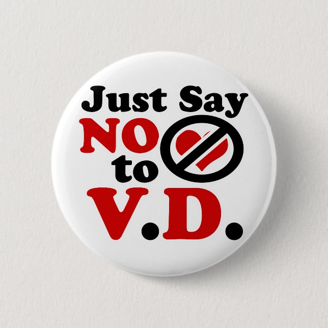 Just Say no to Valentines day 6 Cm Round Badge (Front)