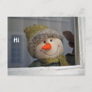 just sayin' "hi" postcard