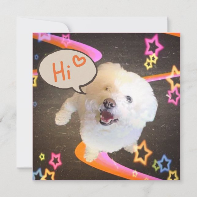 Just Saying "Hi" Invitation (Front)