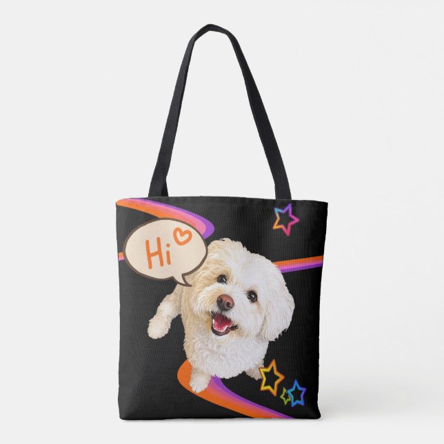 Just Saying "Hi"  Tote Bag (Back)