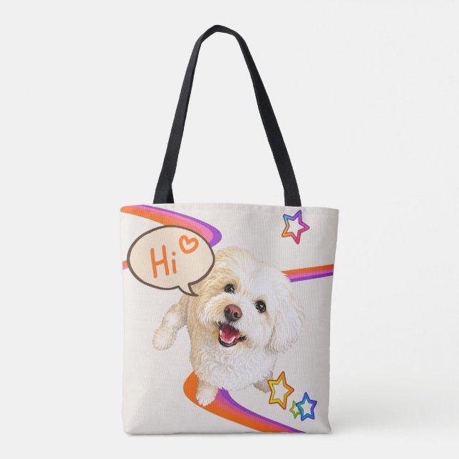 Just Saying "Hi"  Tote Bag (Back)
