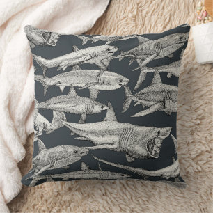 just sharks black gunmetal cushion