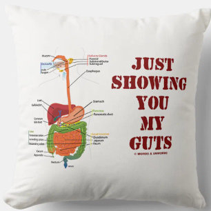 Just Showing You My Guts (Digestive System Humour) Cushion