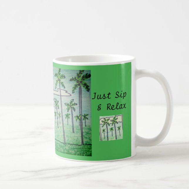 Just Sip & Relax Palm Tree Grove  Coffee Mug (Right)