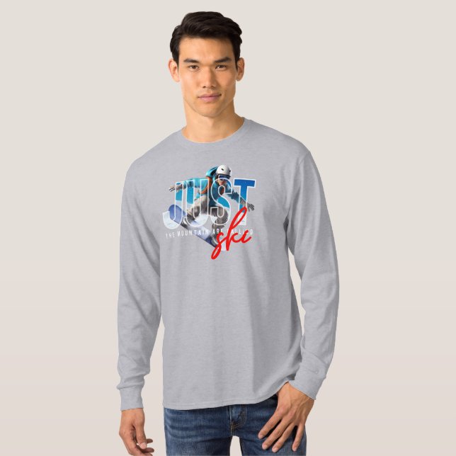 Just Ski | Men's Long Sleeve T-Shirt (Front Full)