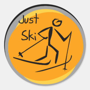 Just Ski T-shirts and Gifts Classic Round Sticker