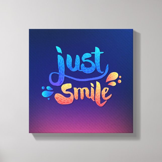 Just Smile Canvas Print (Front)