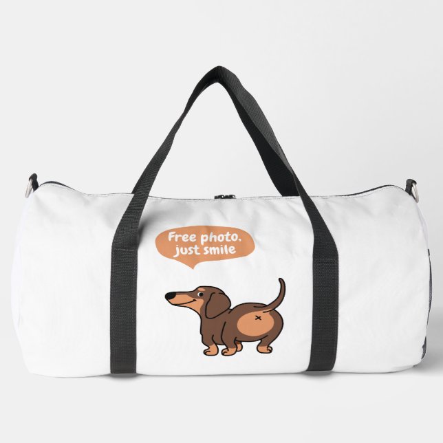 just smile, free photo duffle bag (Front)