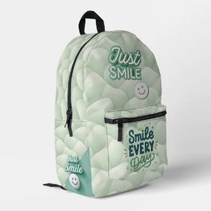 Just Smile Minimalist Design – Elegant Modern Printed Backpack