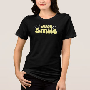 Just Smile, Positive Vibes Graphic Tri-Blend Shirt