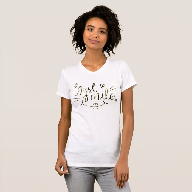 Just Smile Tee – Wear Happiness Every Day! (Front Full)