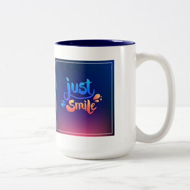 Just Smile Two-Tone Coffee Mug (Right)