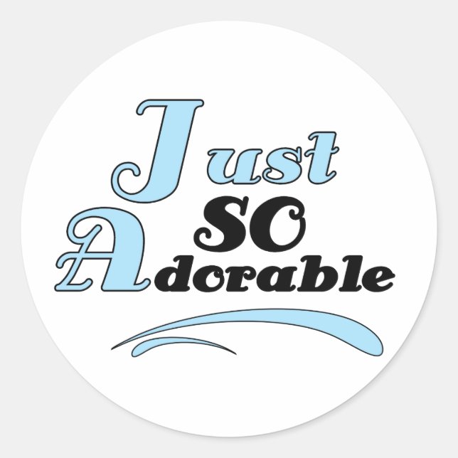 Just So Adorable Classic Round Sticker (Front)