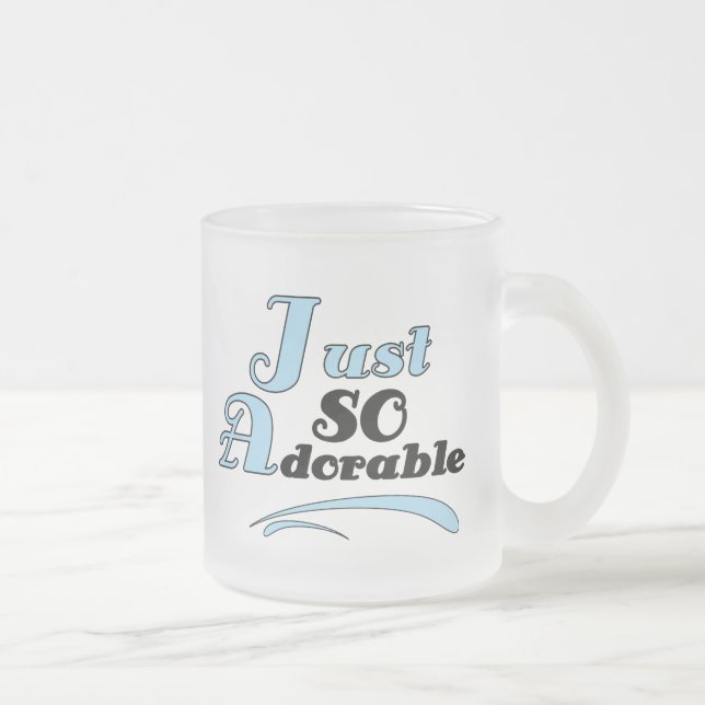 Just So Adorable Frosted Glass Coffee Mug (Right)