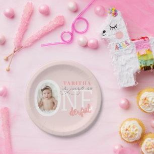 just so ONEderful Paper Plate