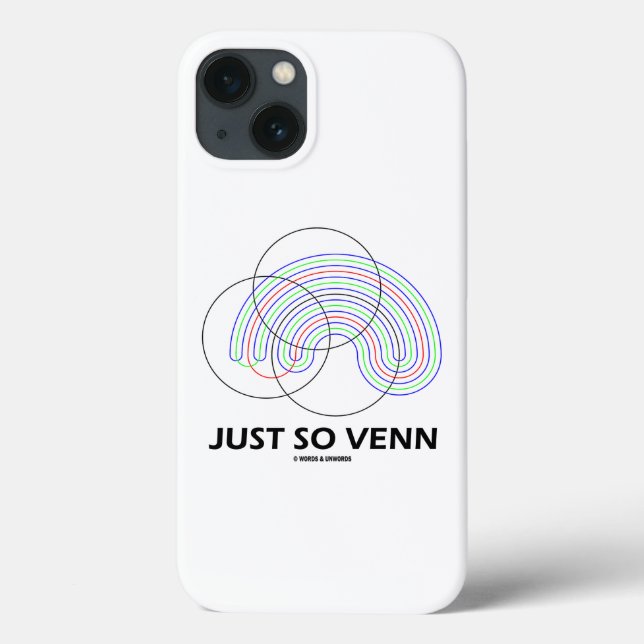 Just So Venn Venn Diagram Math Geek Humour Case-Mate iPhone Case (Back)