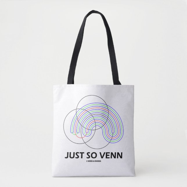 Just So Venn Venn Diagram Math Geek Humour Tote Bag (Front)