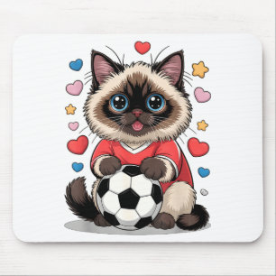 Just Soccer Cat Girl Who Loves Birman Mom Hearts K Mouse Pad