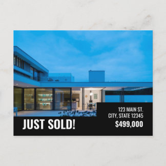 Just Sold Postcard - Black Modern