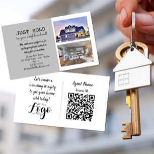 JUST sold Real Estate Marketing Postcard Business Card