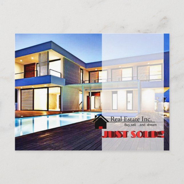 JUST SOLD Real Estate postcard (Front)