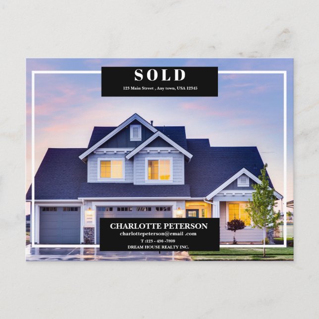 Just Sold Real Estate  Postcard (Front)
